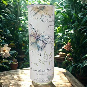 20 oz Floral Faith Tumbler – Sublimated by Scott Heil of The Crowing Hen